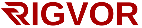 The red RIGVOR logo centered on a plain white background.